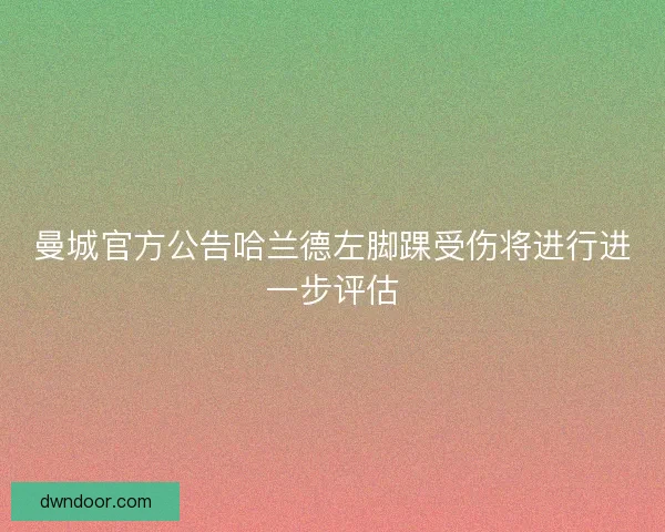 曼城官方公告哈兰德左脚踝受伤将进行进一步评估 曼城官方公告哈兰德左脚踝受伤将进行进一步评估